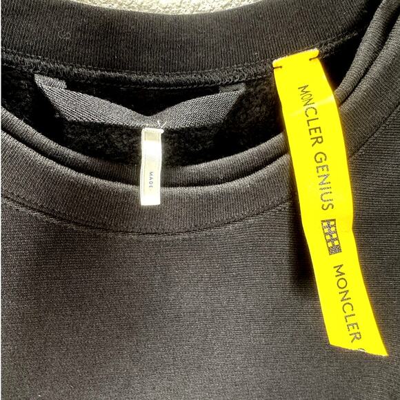 Moncler Black Genius 1952 X Undefeated White Logo Altered Sweatshirt L - Picture 7 of 16